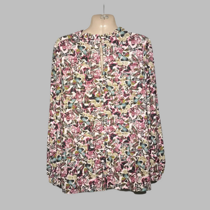 Next Floral Long-Sleeve Blouse with Ruffle Collar #194