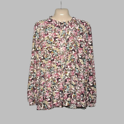 Next Floral Long-Sleeve Blouse with Ruffle Collar #194