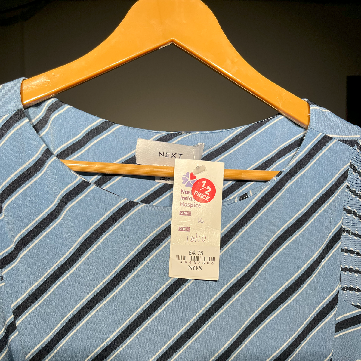 Next Blue Striped Tunic Blouse #198