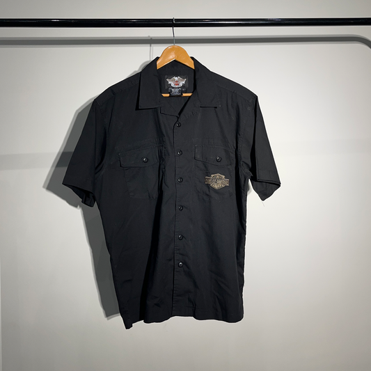 Harley-Davidson Black Short Sleeve Work Shirt #023