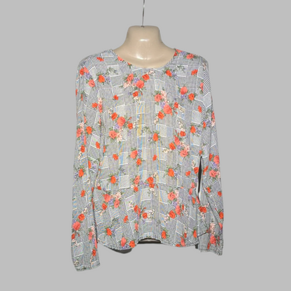Primark Floral Checkered Blouse #199