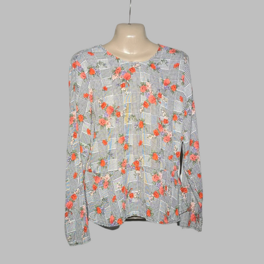 Primark Floral Checkered Blouse #199
