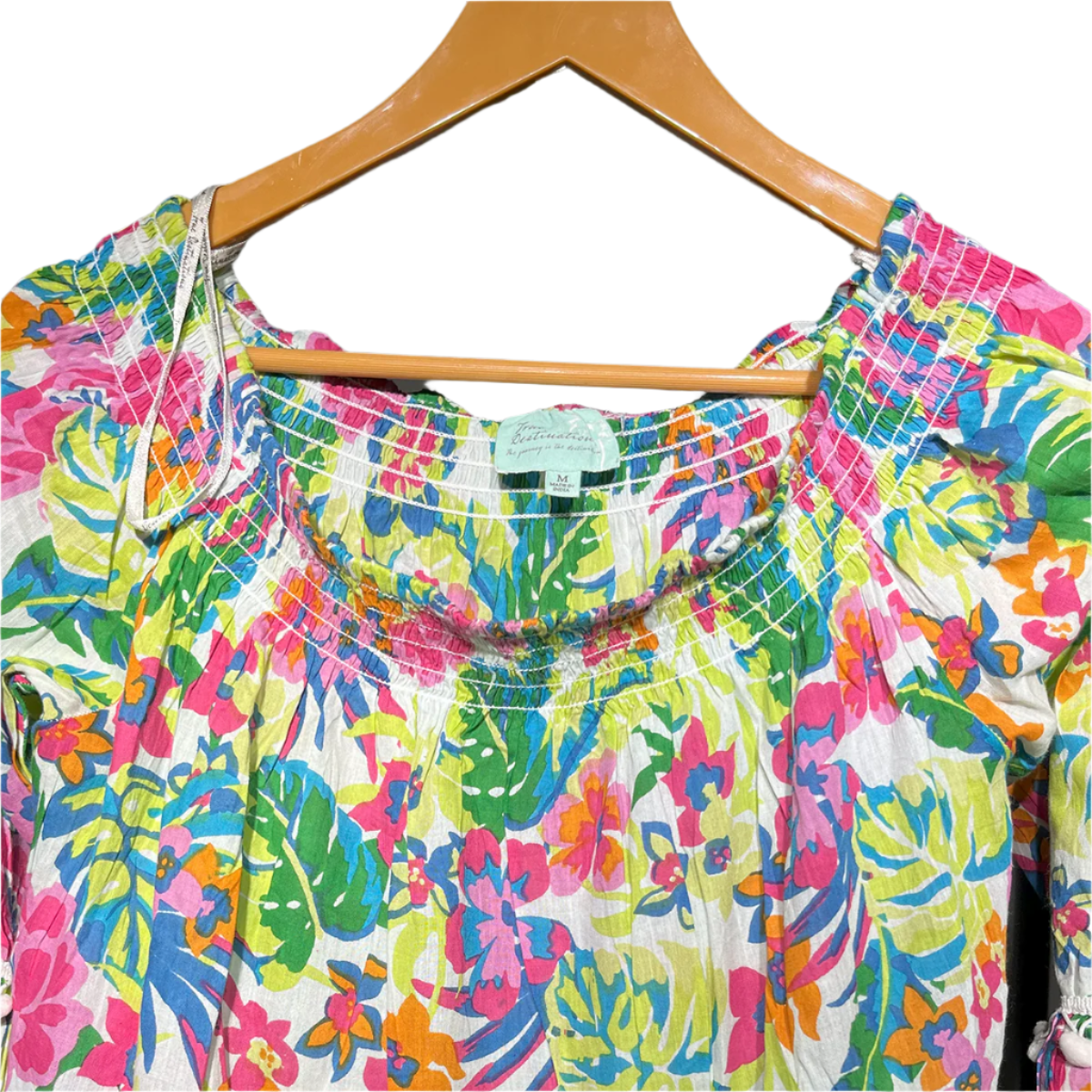 True Destination Tropical Floral Ruffle Dress #101