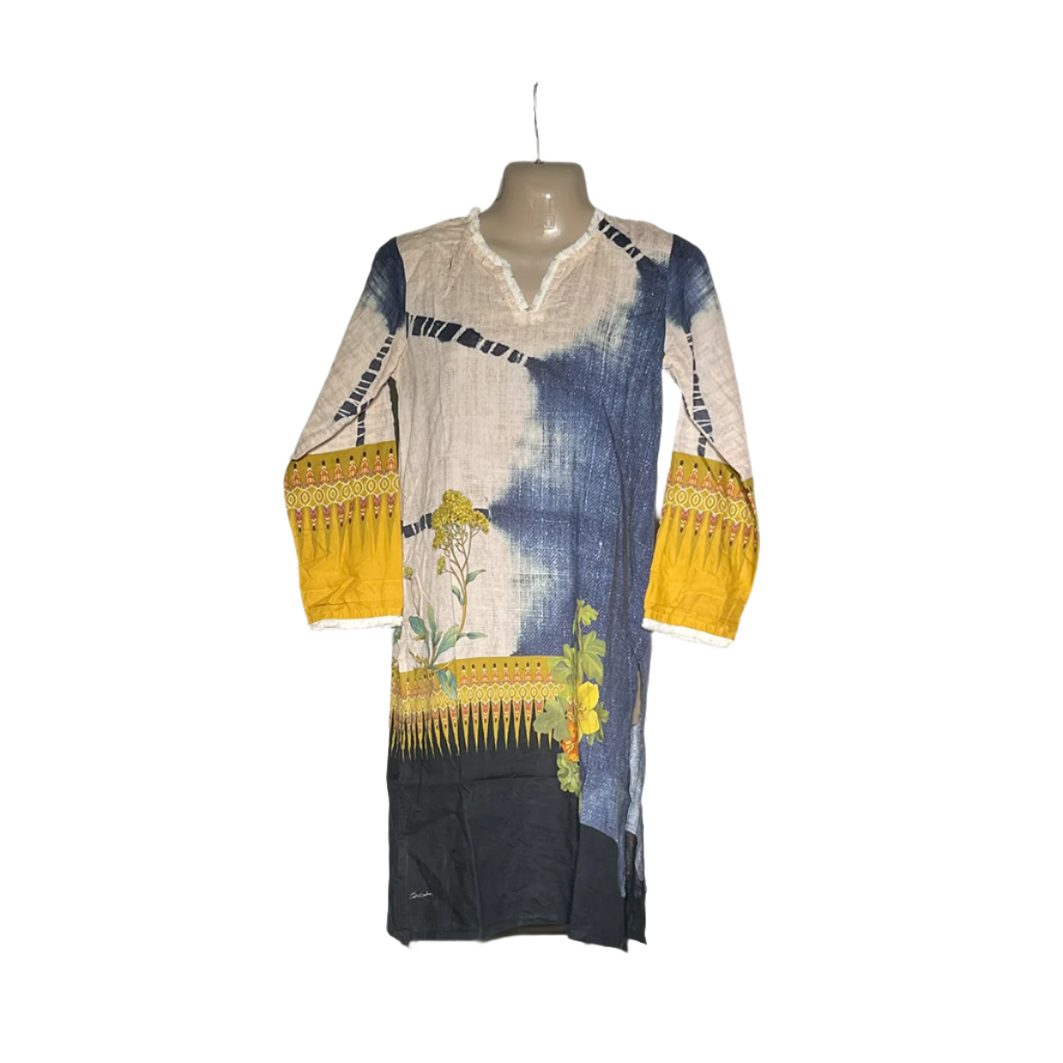 Sana Abstract Printed Lawn Kurta #122