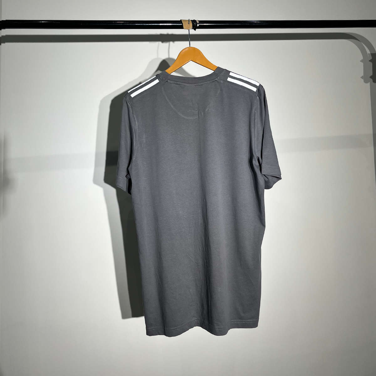 Adidas Performance Shoulder Stripe T-Shirt - Grey #016