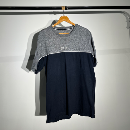 Diesel Two-Tone Casual T-Shirt - Grey & Navy #011