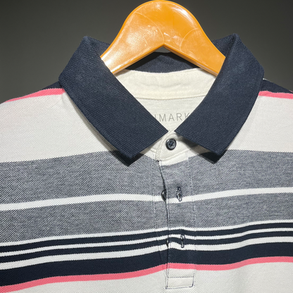 Primark Striped Polo T-Shirt – Casual & Stylish #069