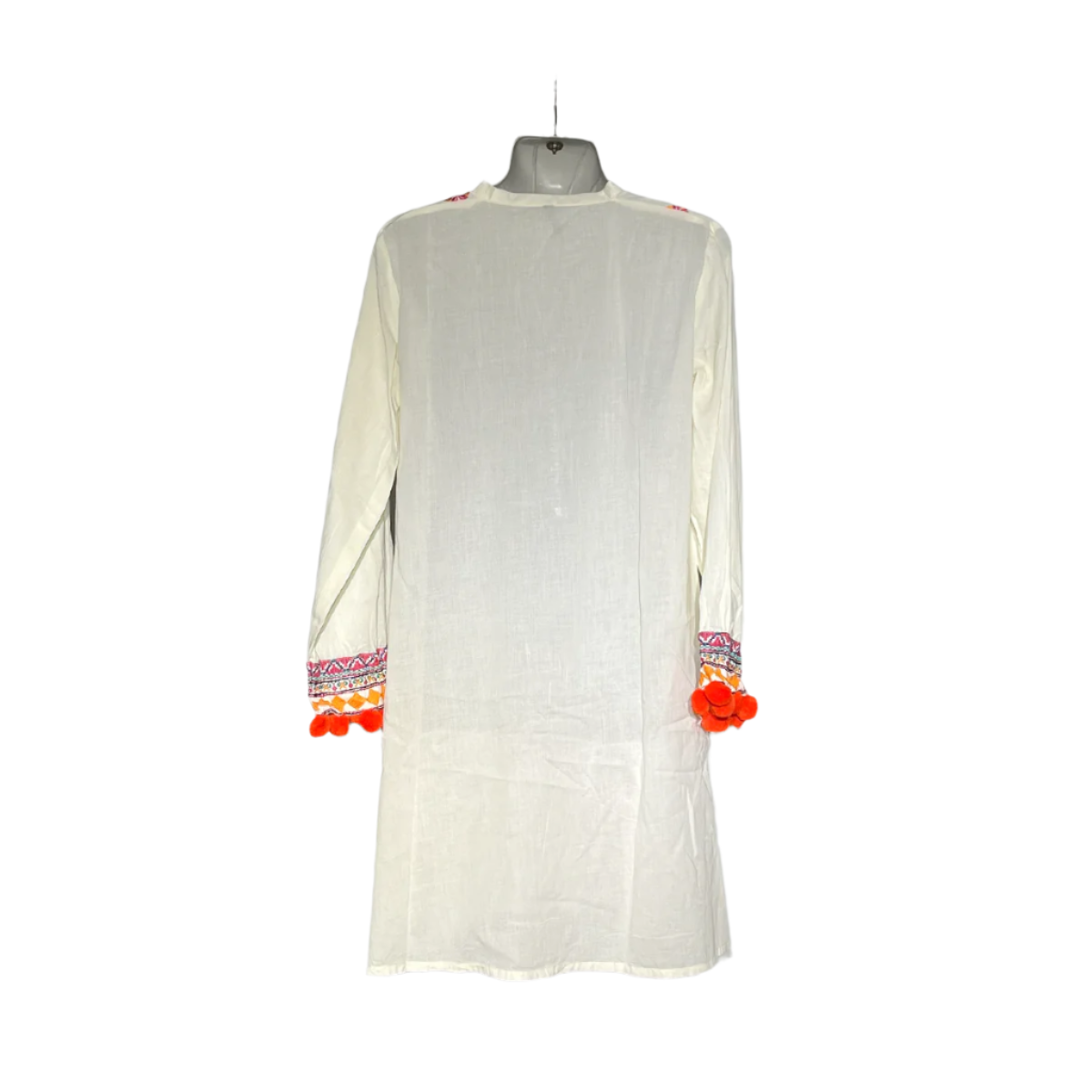 Origines Embroidered Tunic - Ivory & Orange #087