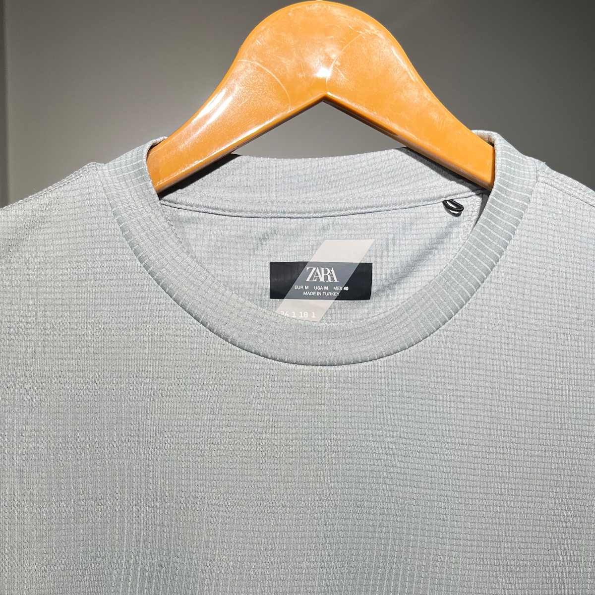 Zara Minimalist Light Grey Dry Fit T-Shirt #032